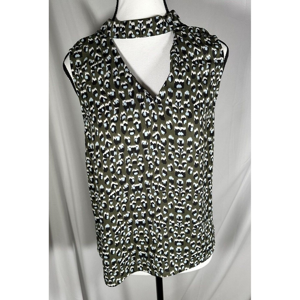 Monteau Women's Sleeveless Mock Neck Top Multicolor Size Medium - Picture 1 of 6